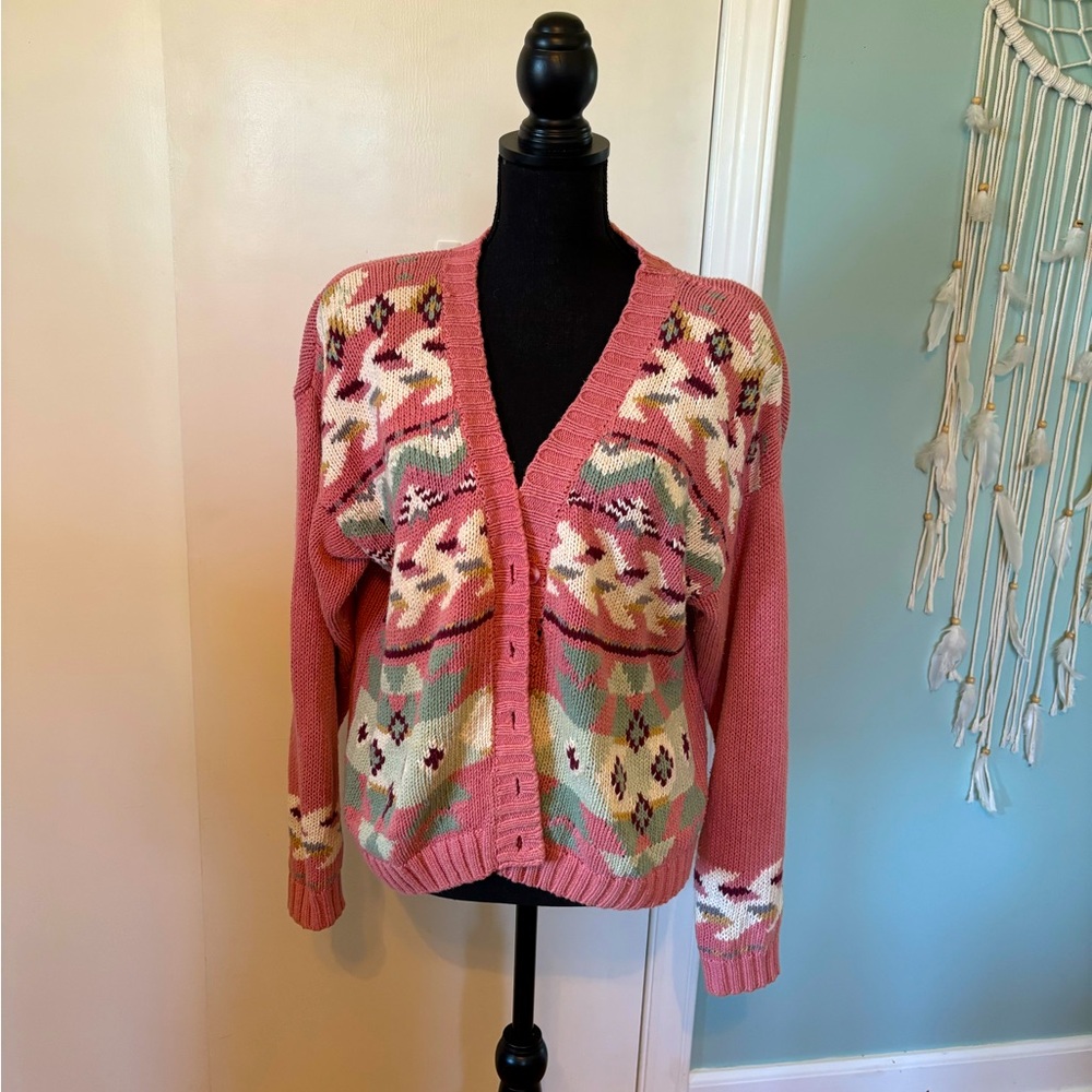 Vintage Sweater Cardigan Button up